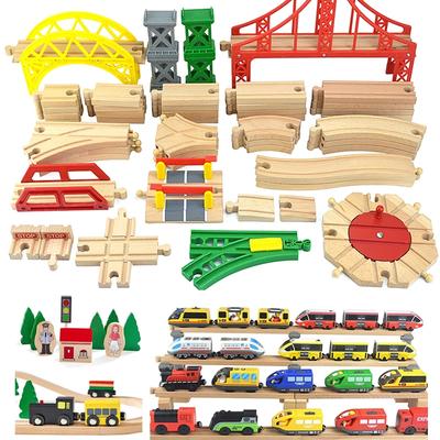 Toy for Child Railway Toys New Kinds Wood Track Accessories Beech Wooden Train Track Fit Biro Wooden All Brand Track Educational
