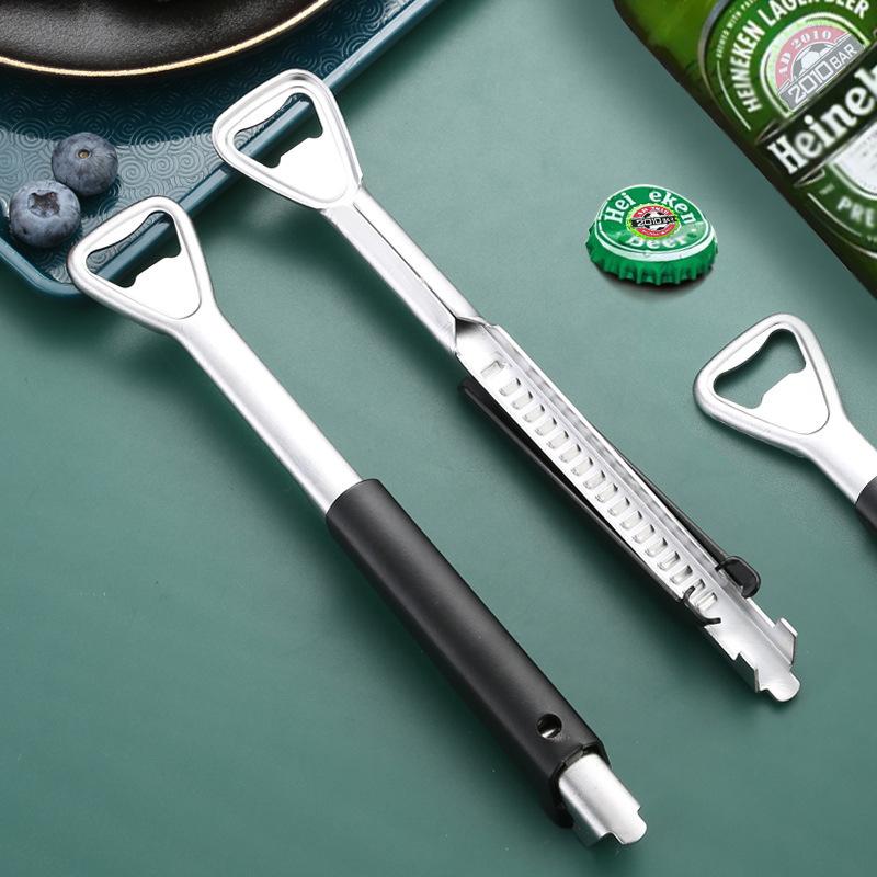 1Pc Bottle Opener Beer Screwdriver Creative Kitchen Tools Household 2-in-1 Adjustable Stainless Steel Can Opener