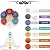 CrystalTears 7 Chakra Kristallsteine, Natürliche Reiki Heilkristalle mit eingravierten Chakra-Symbolen, Trommelpoliertes Chakra-Stein-Set