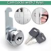 10 Sets 16/20/25/30mm Security Lock Public/Private keyMetal Cylinder Cabinet Locker Cam Lock With 2 Keys Mailbox Lock Drawer