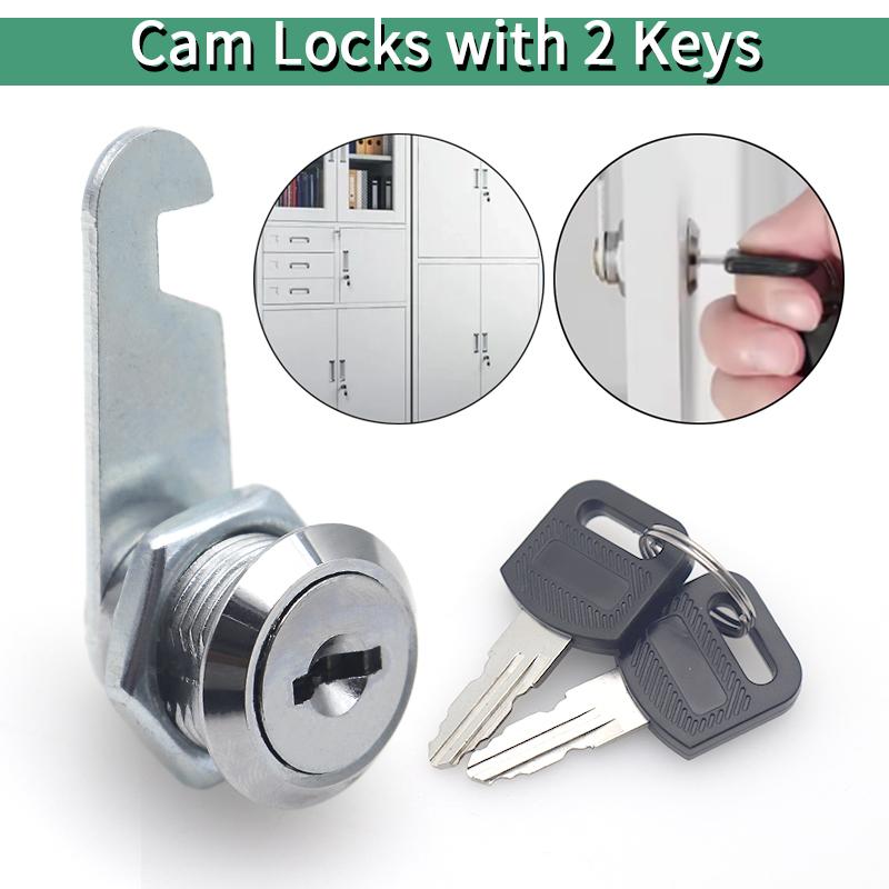 10 Sets 16/20/25/30mm Security Lock Public/Private keyMetal Cylinder Cabinet Locker Cam Lock With 2 Keys Mailbox Lock Drawer