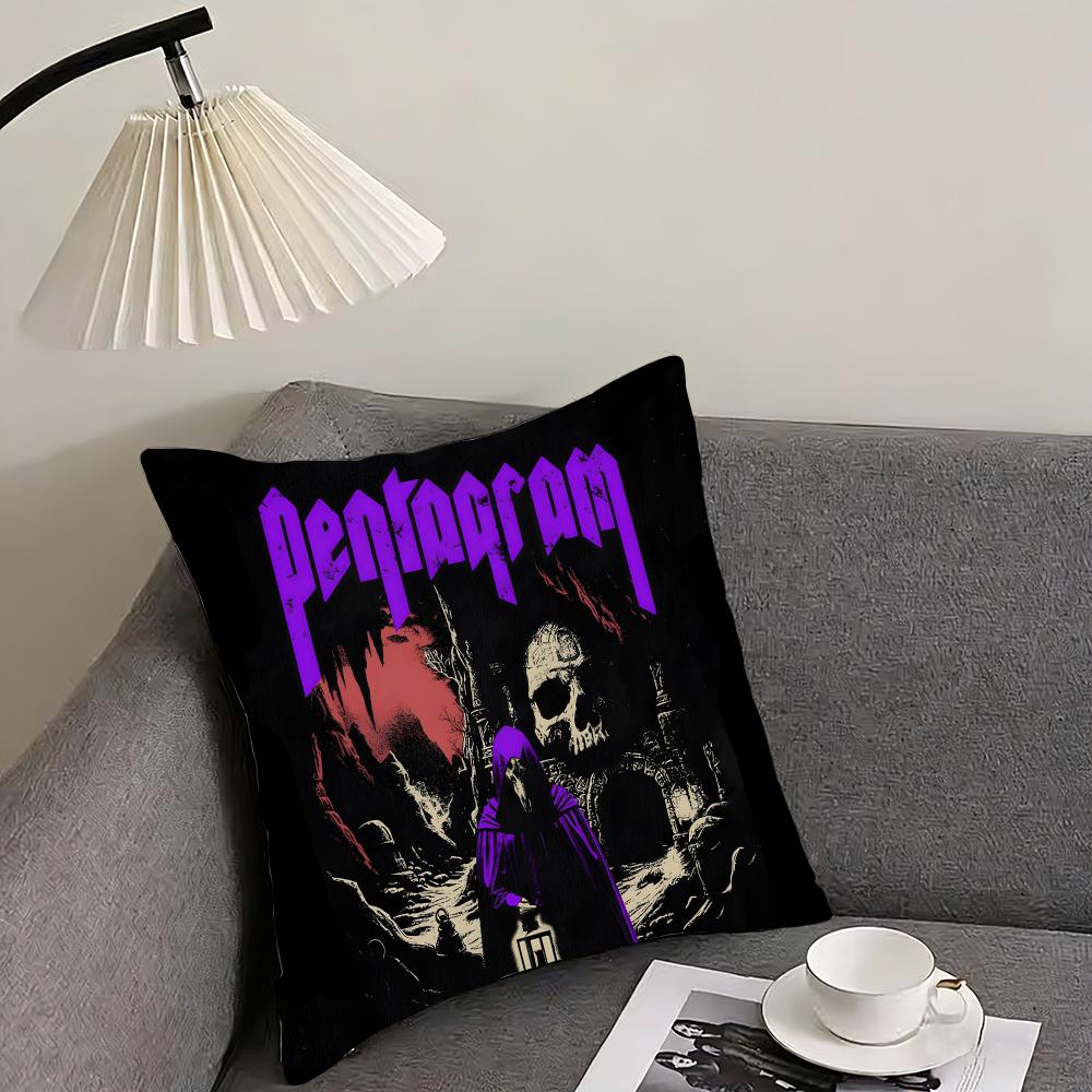 

PPentagram Band Cushion Cover Pillowcase Ultra Soft Skin Friendly Fabric Cloud Like Comfort Concealed Zipper 30x30cm