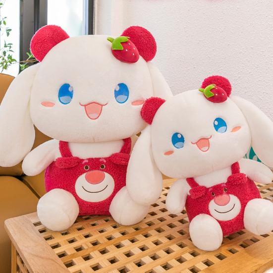 

Плюшевая кукла с ярким выражением, мягкое прикосновение, милый очаровательный креативный подарок, ПП, хлопок, клубника, милый кролик, мягкая кукла, игрушка, домашний декор