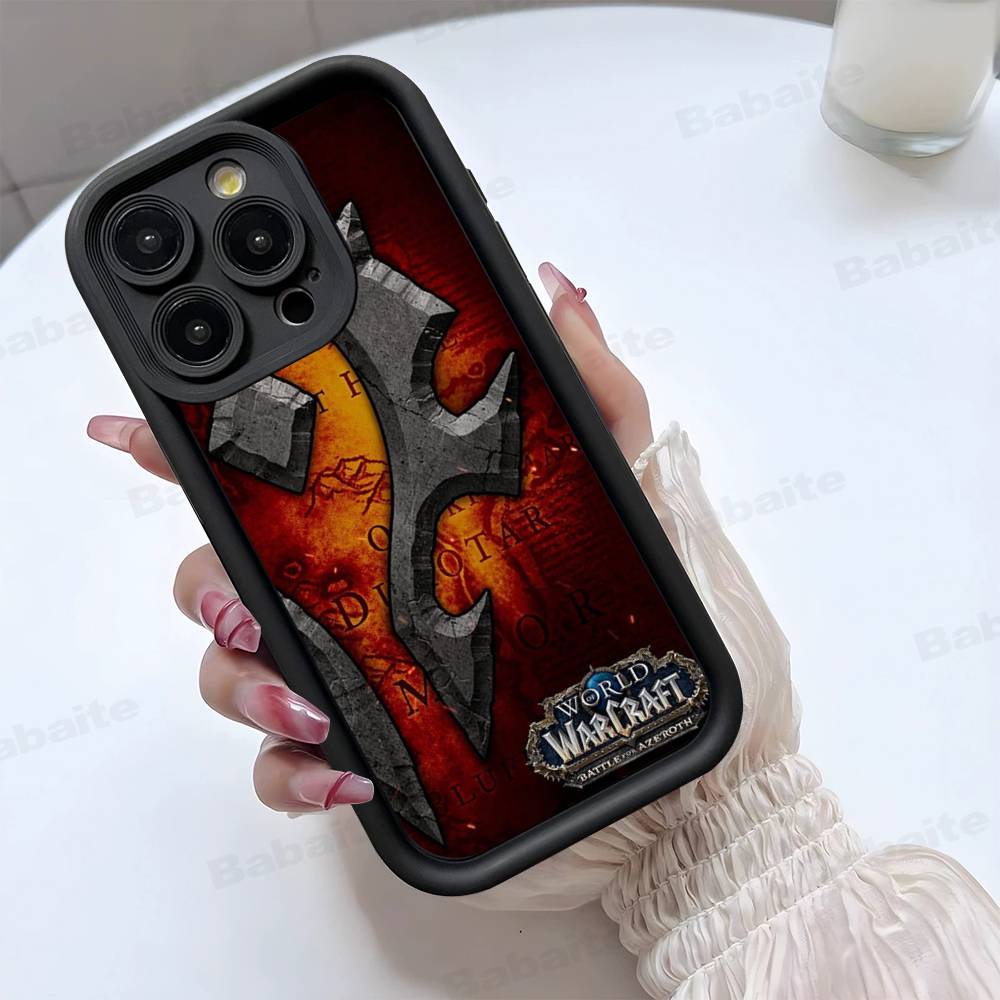 Game World Of Warcraft Silicone Soft Phone Case For IPhone 17 16 15 14 Plus 13 12 Mini 11 Black Cover