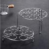 Stainless Steel Egg Steaming Rack Multifunctional Tripod Steaming Tray Holder High Leg Thickened Insulated Shelf