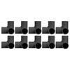 10 PEZZI Raccordi per Tubi a 3 Vie PVC Plastica Raccordo a T Gomito Connettore Angolare Diametro Interno 25mm Nero