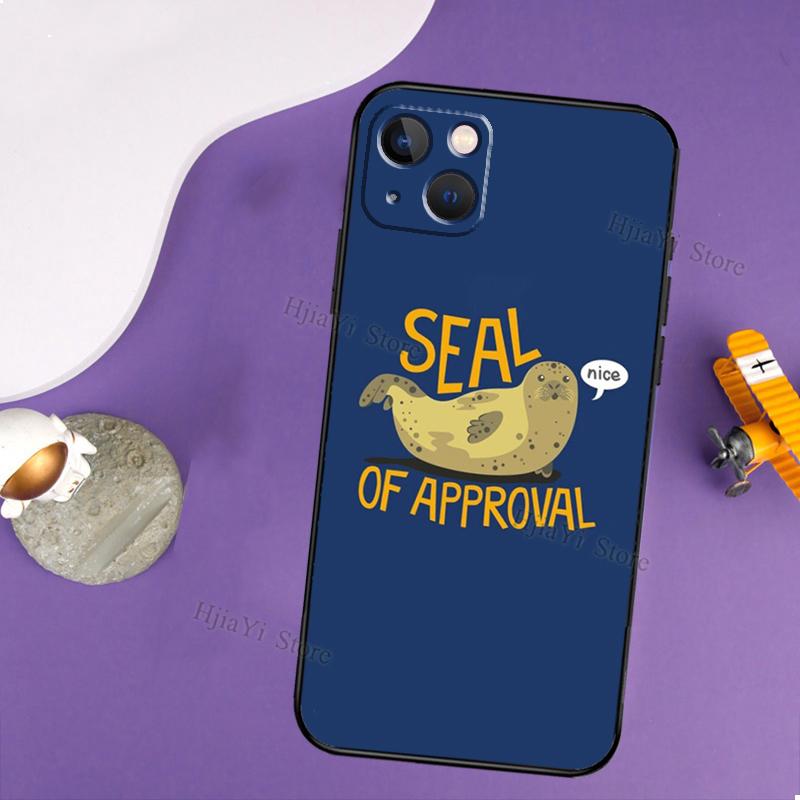 Baby Seals Case For iPhone 14 13 Pro X XS Max XR 7 8 Plus Cover For iPhone 14 12 Mini 11 Pro Max SE 2020