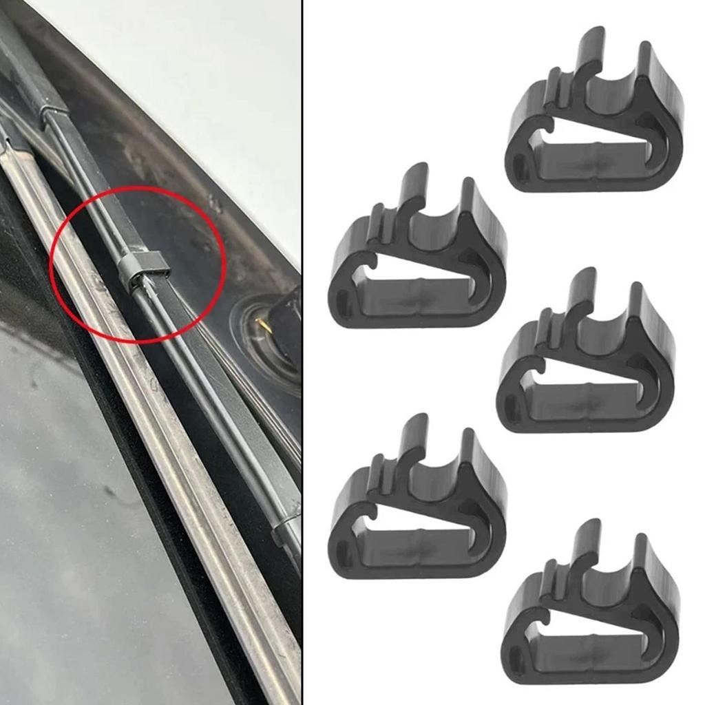 Wiper Hose Clips 5 Pieces Precise Auto Replacement Parts Front Windshield Wiper Washer Hose Clips for Camping Outdoor Store