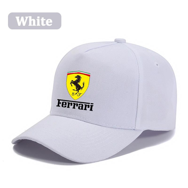 

Кепка F1 Ferrari Racing Регулируемая Бейсболка Солнцезащитные Кепки Аксессуары Для Ferrari F430 Stradale 458 488 599 612 F12 Charles Leclerc белый
