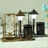 Antique Flow Sand Street Lamp Pen Holder Student Gift White Hourglass Color Changing Small Night Light Ornaments