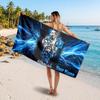 Cristiano Ronaldo Custom Beach Towel, Personalized Name Text Print, Football Logo Soft Quick‑Dry Towel Holiday Gift