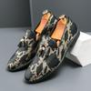 Schwarz Grün Quaste Formelle Slipper Herren Bequem Schlangenmuster Leder Für Männlich Flach Lässig Business Schuhe Zapatillas Hombre