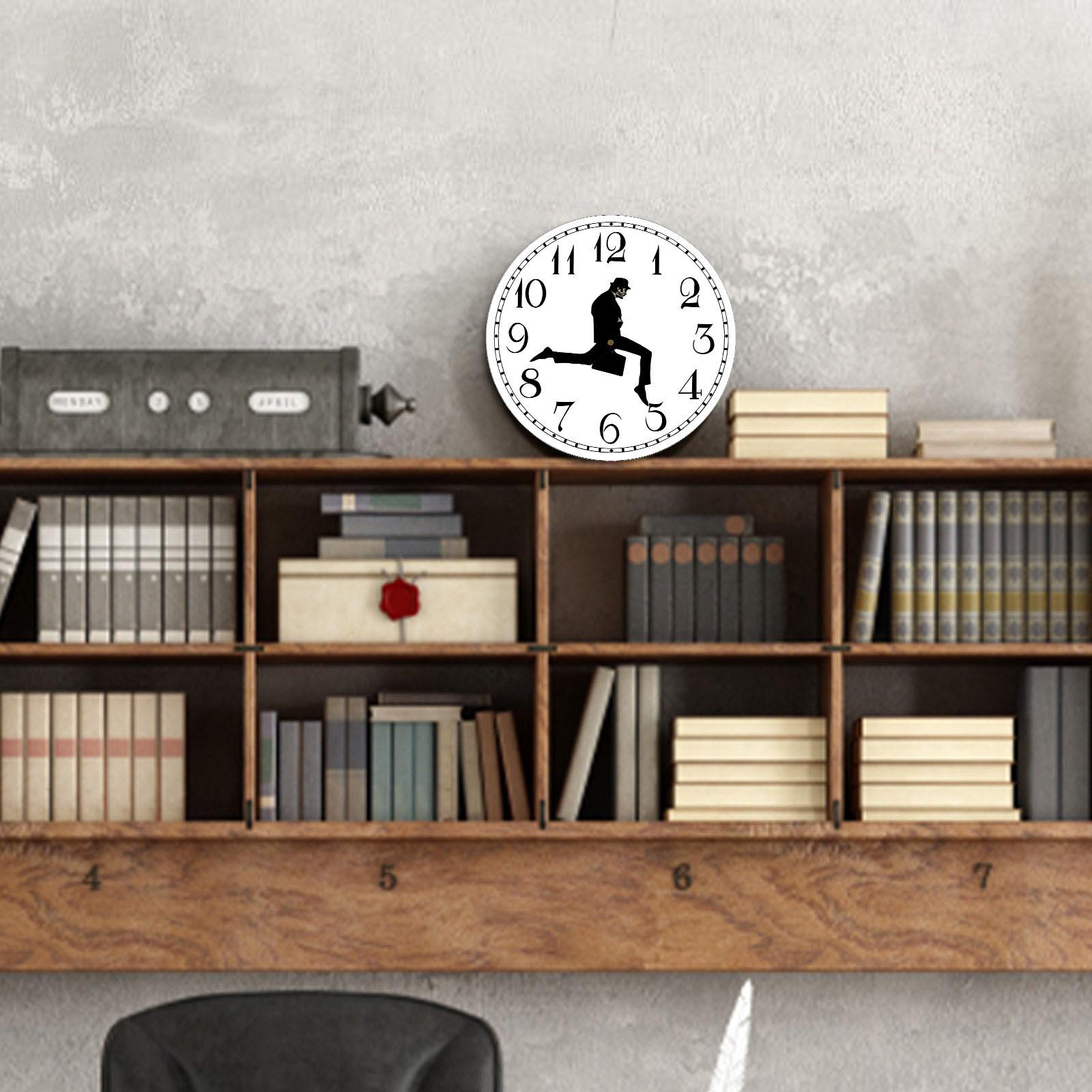 

Настенные часы «Глупая прогулка» Креативные настенные часы Произведение искусства Sweep Seconds Silent WH белый