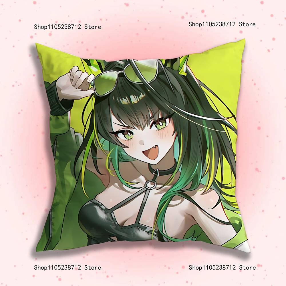 Игровой Завтрашний Ковчег A-Arknights Аниме Наволочка Наволочка против пылевых клещей Невидимая молния шелковистый короткий плюш Чехол на подушку для дивана 12x12Inch