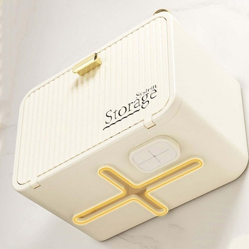 Wall Mounted Facial Towel Storage Box Large Capacity Roll Paper Holder  Bedside Table