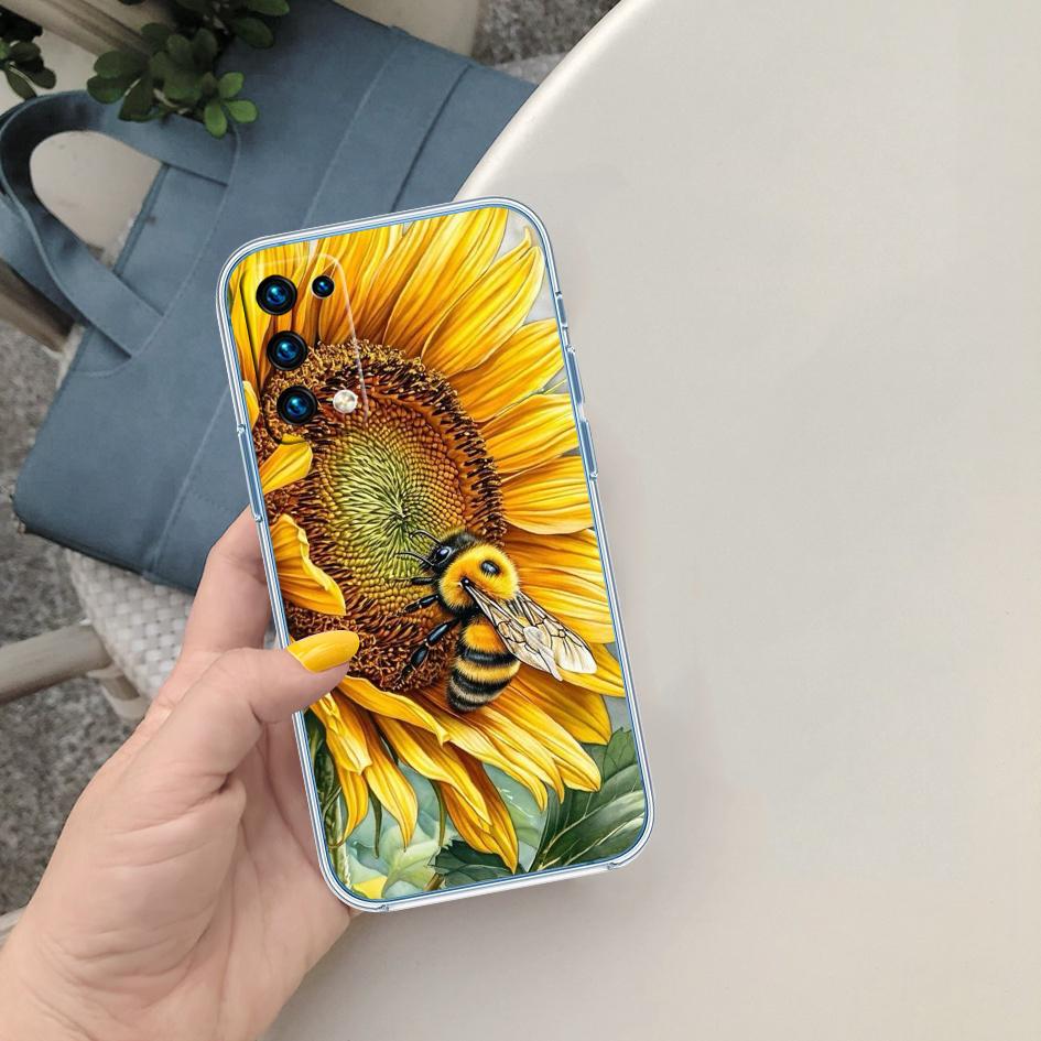 FM5 Art Bees Cartoon Soft Shell Transparent Phone Case for Samsung Galaxy A04 A04S A14 A23 A34 A54 M23 M33 M52 M53