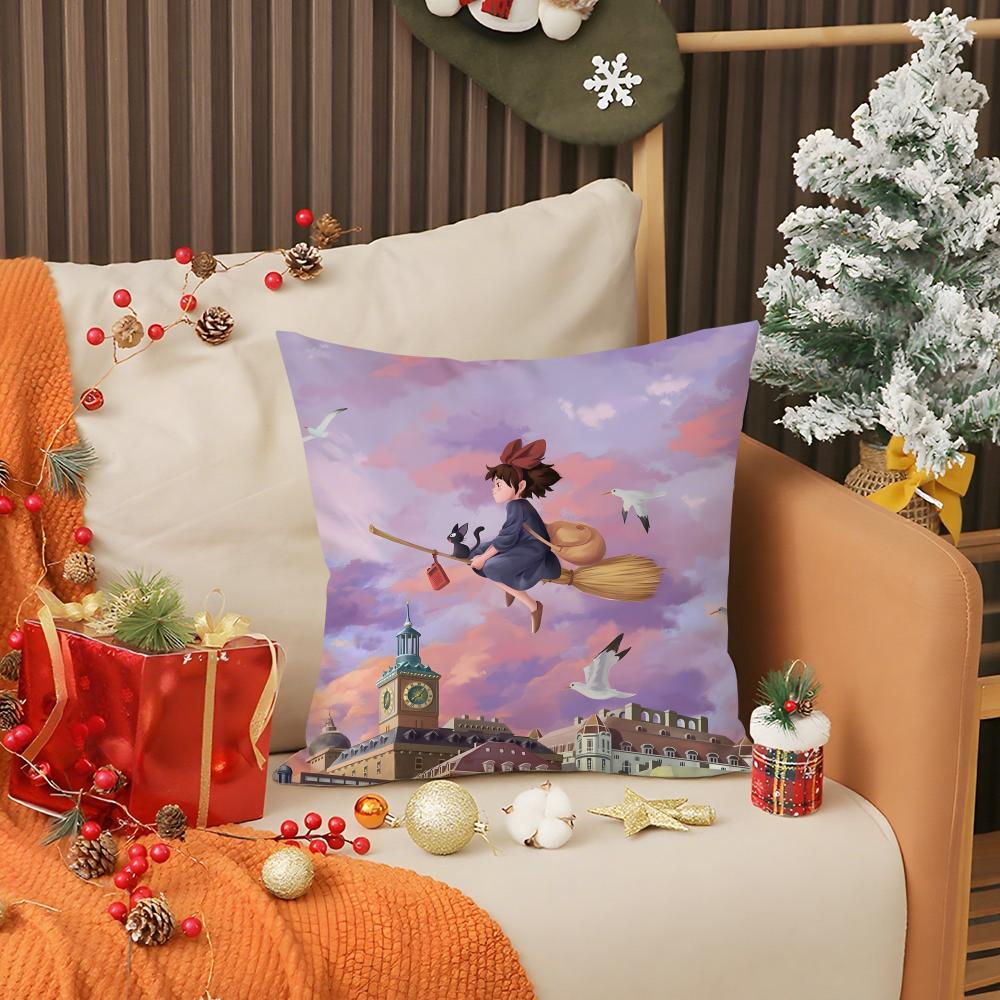 k-Kiki's Delivery Service Pillow Case Living Room Sofa Decorative Cushion Cover Simple Household Light Luxury Printed Pillow