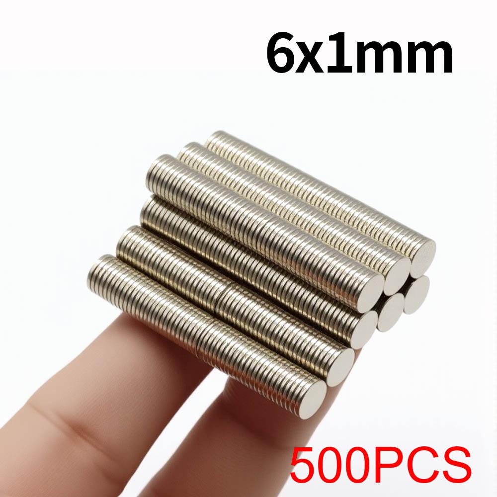 6x1mm Superstarker Neodym-Magnet N35 NdfeB Permanentmagnetischer Magnet imanes Rund Leistungsstarke Magnete Kühlschrankmagnet
