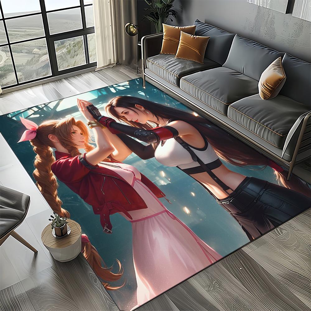 27 Style New Sephiroth Final Fantasy Games Cloud Tifa Aerith Carpet Rug for Living Room Bedroom Home Sofa,Kid Non-slip Floor Mat