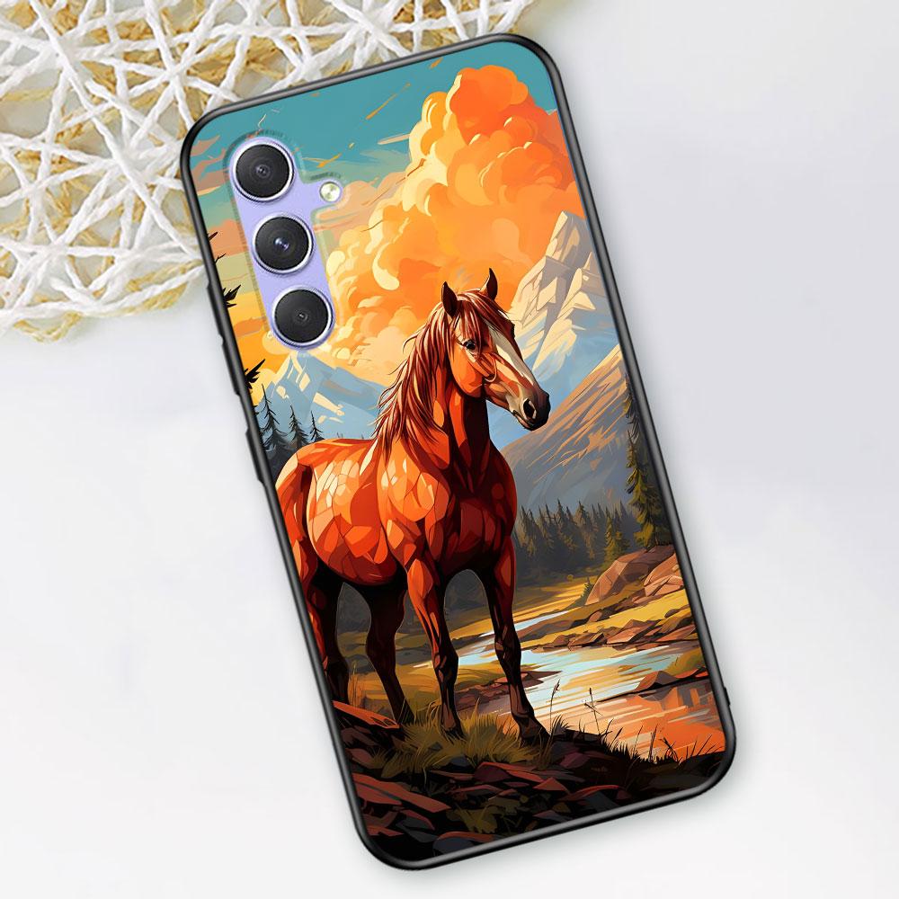 Horse Case for Samsung Galaxy A51 A53 A54 A31 A52 A12 A13 A21s A22 A32 A11 A22 A33 A41 A52s A73 A14 A24 TPU Phone Cover