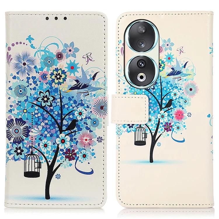 

Pattern Printing PU Leather Phone Case for Honor 90 Wallet Stand Mobile Phone Cover
