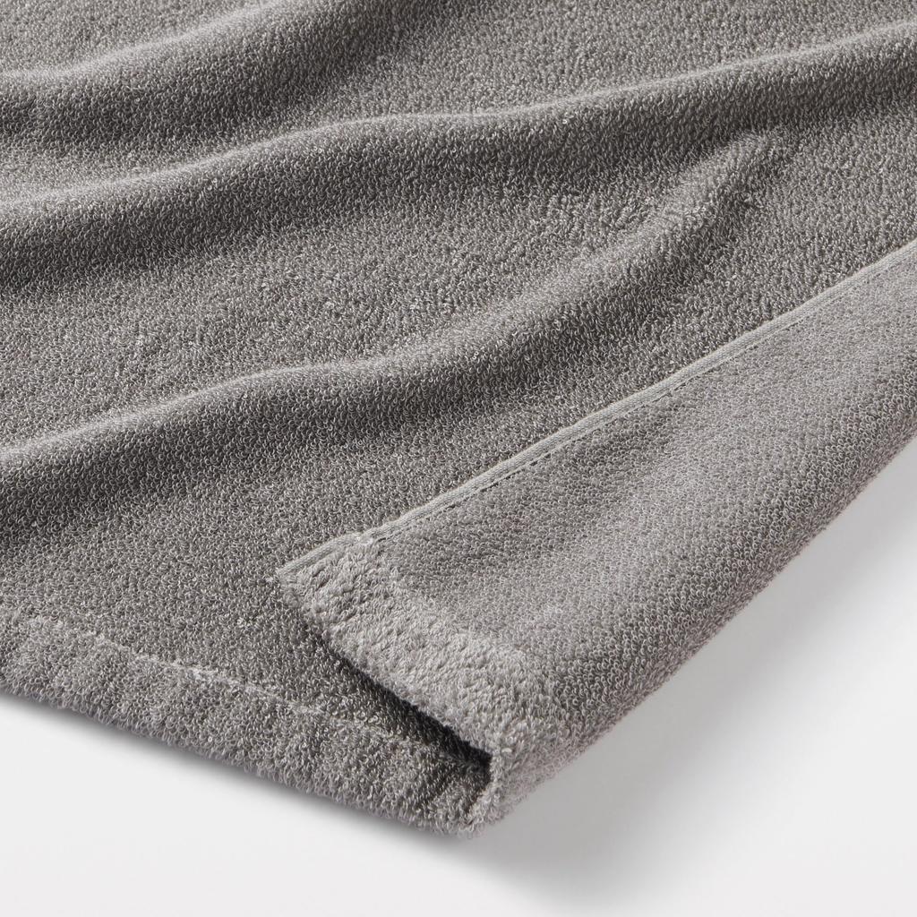 MUJI Pile Woven Towel 180 x 200 Charcoal 84739088 Blanket, D, cm, Gray,