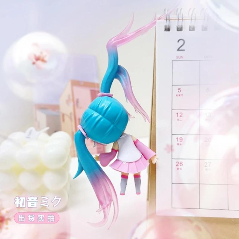 Figurină Anime Hatsune Miku 11CM Față Speriată Pandantiv Decorativ Creativ Model Fată Drăguță Pandantiv Model Desen Animat PVC Jucărie Cadou