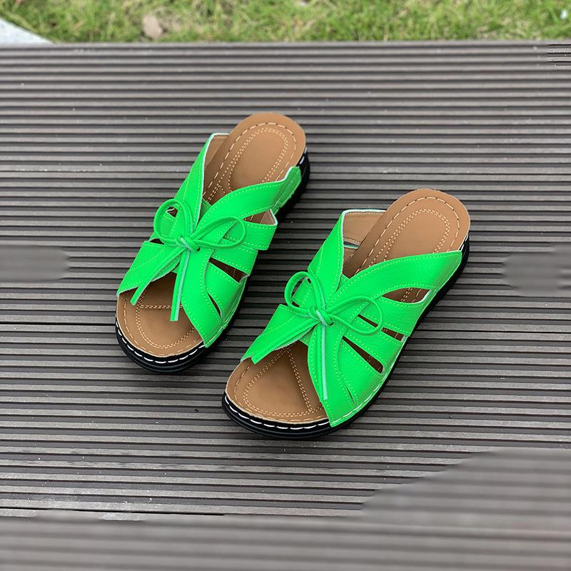 Fashion Women Shoes 35-43 Women's Sandals Summer Low Heel Slip On Slippers Footwear Comfortable Zapatos Mujer Wedges Beach Sandals