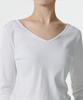 MUSINSA STANDARD WOMAN Women'S Slim Crop Reversible Neck Long Sleeve T-Shirt [White]
