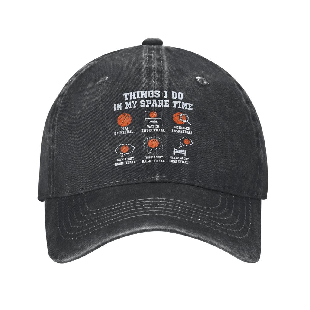 Vintage Things I Do In My Spare Time Go Fishing Baseball Caps Unisex Distressed Cotton Snapback Hat Outdoor All Seasons Hats Cap