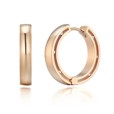 ELLE Jewelry 14K Side Point One-Touch Earrings (Gold Pin) ELGPEE297N