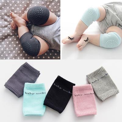Summer Baby Knee Pads Socks Set Solid Color Anti Slip Socks Kneecap Kid Crawling Safety Floor Socks Knee Protector for Girls Boys