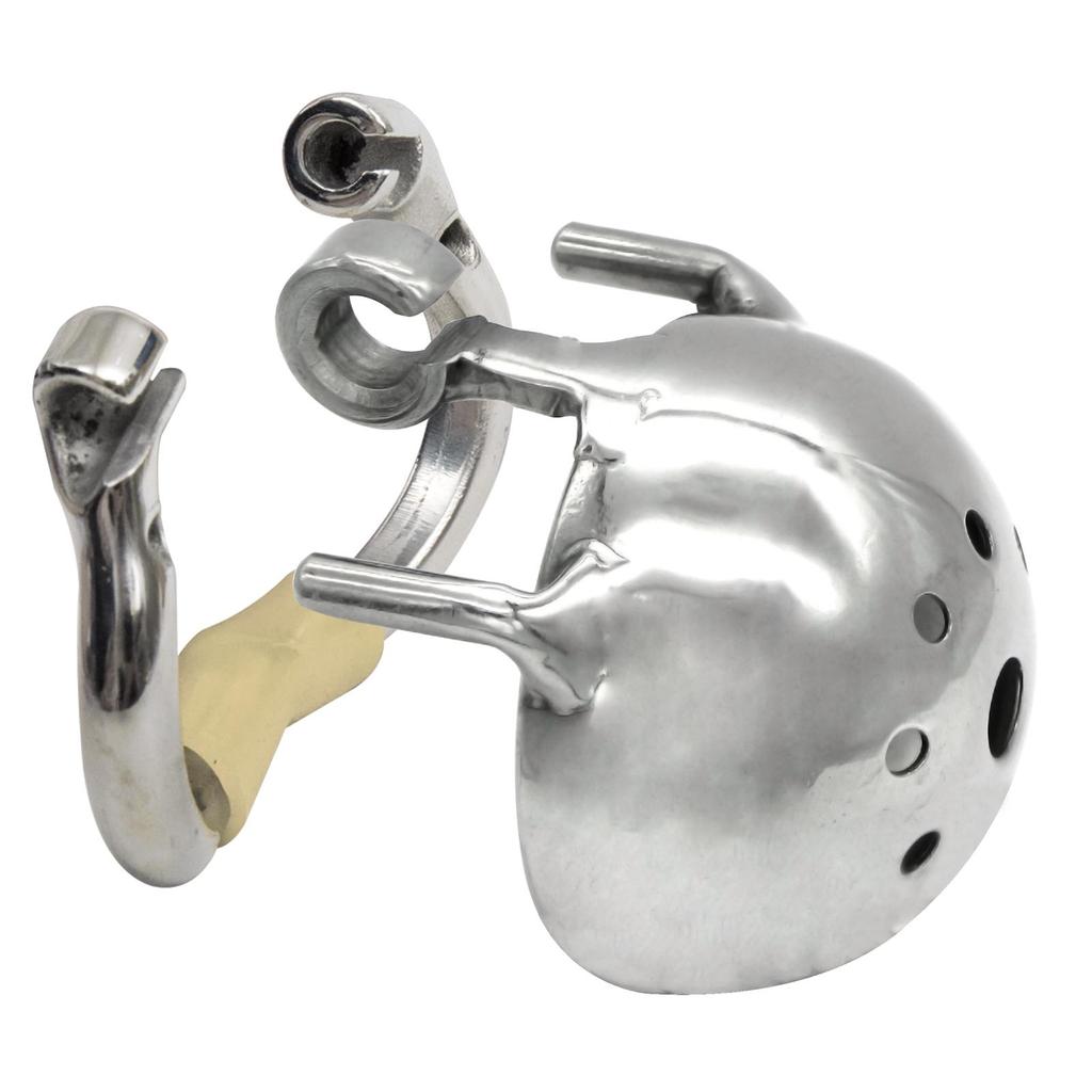 Ergonomické zařízení na mužskou cudnost Stealth Lock z nerezové oceli, klec na penis, zámek na penis, kroužek na penis, pás cudnosti, S077