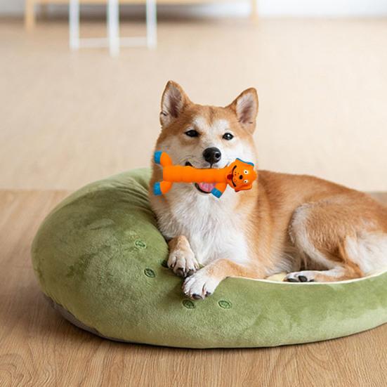 Geräuschspielzeug für Haustiere, Cartoon-Tierform, robustes, bissfestes Latex-Puppenspielzeug, Kauspielzeug mit Molarengeräuschen, Haustierspielzeug für Zuhause und unterwegs, Haustierbedarf