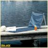 Foldable beach lounger, garden, tourist, bag cushion, light denim