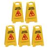 5Pcs Mini Caution Wet Floor Sign Single-side Realistic Miniature Dog Cat Vomit Caution Sign Small Warning Sign Desk Toy