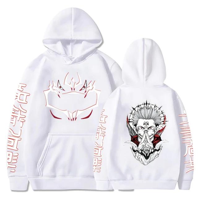 Jujutsu Kaisen Anime Clothes Satoru Gojo Tisk S kapucí Muži Ženy Mikiny Převládající Streetwear Harajuku Manga Unisex mikina