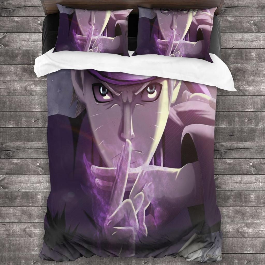 Naruto Series 3d Digital Printing To Make Bedding Three-piece Quilt Cover Set