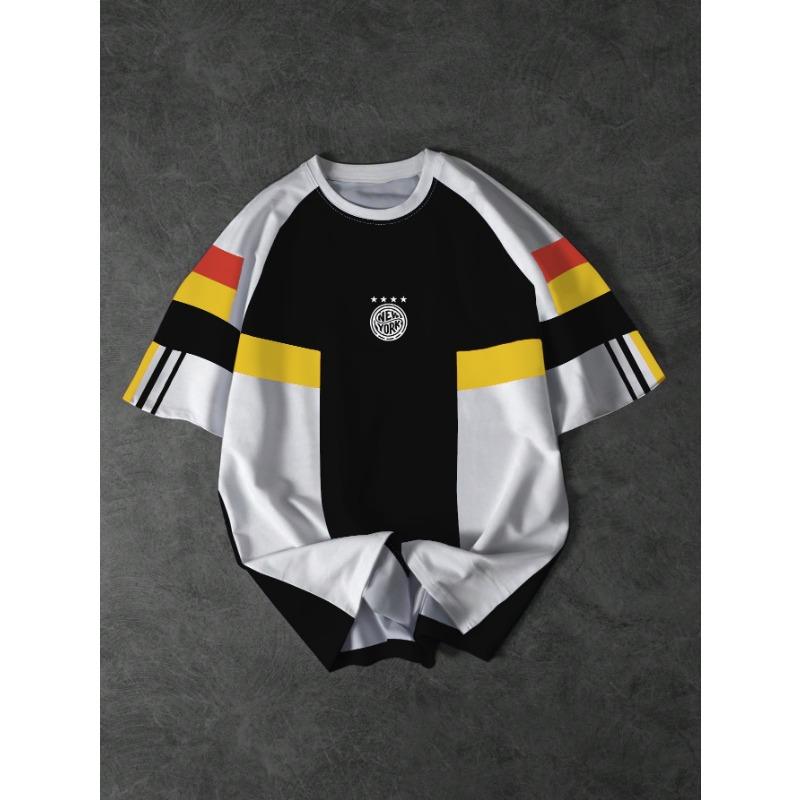 Men's New Casual T-shirt, Round Neck and Short Sleeves