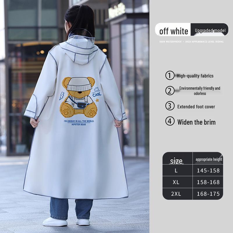 2024 Women's Electric Car Full-Body Long Rainproof Raincoat