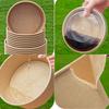 Disposable Bento Boxes, Paper Bowls, Disposable Bento Boxes, Paper Plates, Kraft Paper Bowls, Food-Grade, Eco-Friendly, Degradable Round Microwaveable