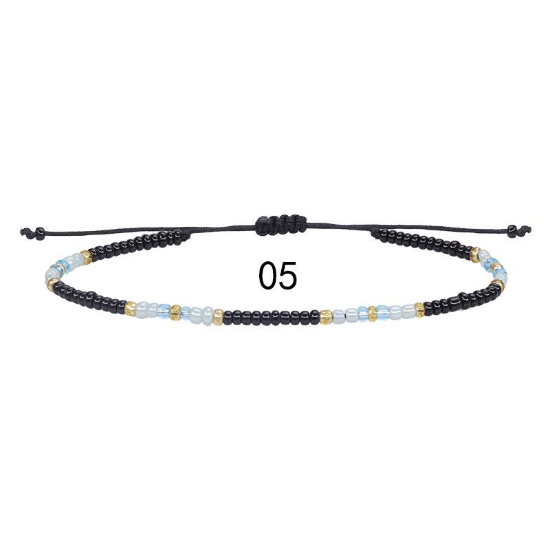 

Красочный плетеный браслет на ногу из бисера - Летнее пляжное украшение для стопы