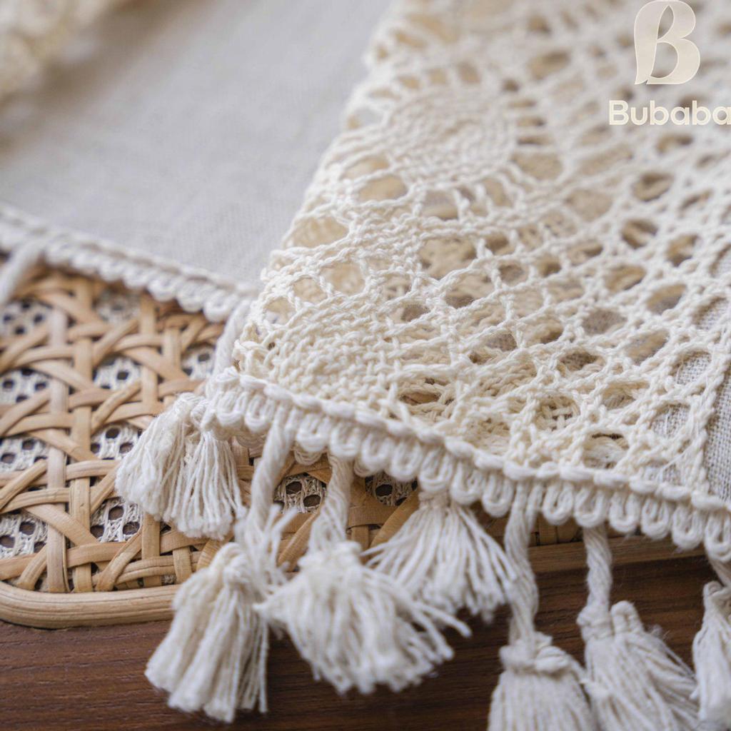 Amerikanische Polka Dot Häkel-Patchwork-Vorhänge für Wohnzimmer, Schlafzimmer oder Erkerfenster