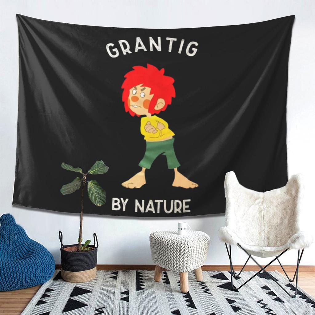 Pumuckl Grantig By Nature Tapestry Wall Hanging Aesthetic Home Decor Tapestries for Dorm Room