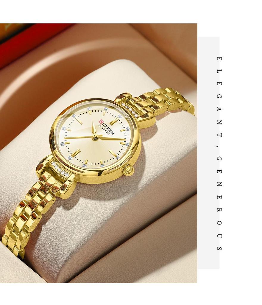 CURREN 9098 Women's Waterproof Quartz Casual Steel Band Wristwatch