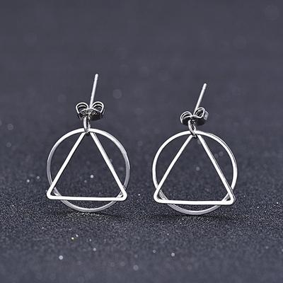 Κοσμήματα Μινιμαλιστικά Κοίλα Τρίγωνα Στρογγυλά Σκουλαρίκια Γεωμετρικό Στυλ Ευέλικτα Σκουλαρίκια Σκουλαρίκια για Γυναίκες