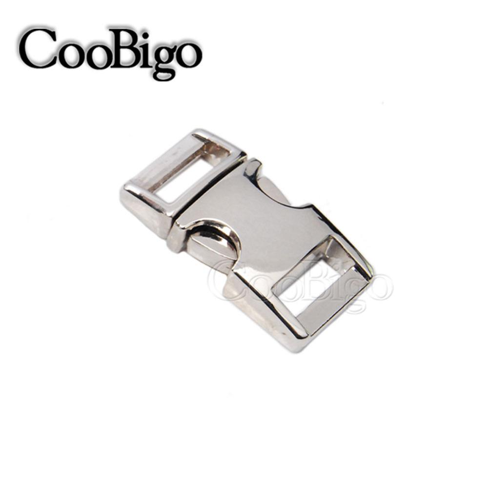10pcs 3/8" Metal Side Release Buckles 550 Paracord Bracelet Buckle Braid Wristband Clasp Bag Backpack Strap Webbing Accessories