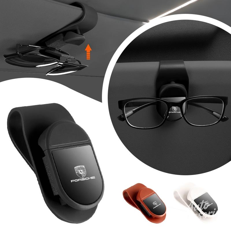 Car Glasses Clip For Porsche Cayenne Panamera Macan 911 718 Taycan Boxster Cayman 918 Sunglasses Holder Eyeglasses Storage Clip QF9