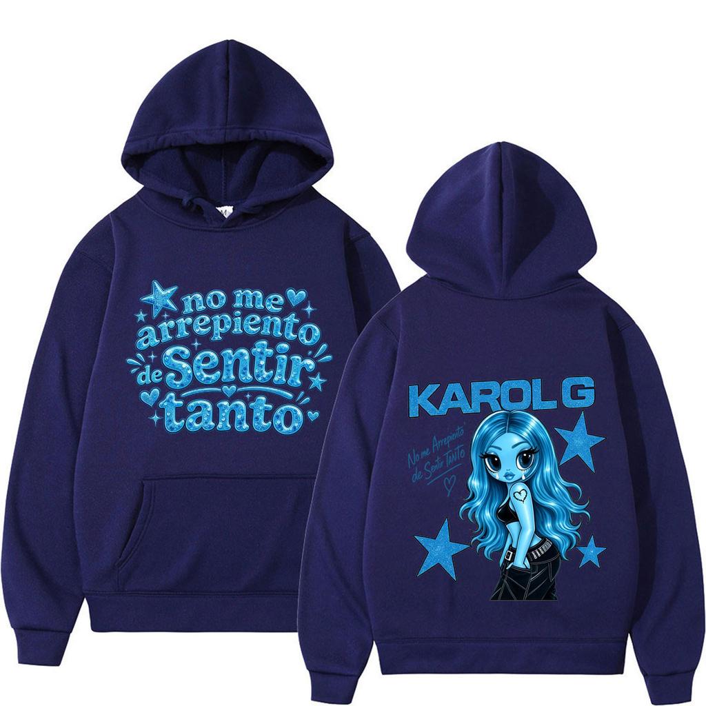 Karol G Album No Me Arrepiento De Sentir Tanto Print hoodie Men Women High quality Sweatshirt pullover