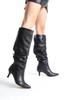 Women Modern Stylish Fashion Boots Boots Faux Leather Suede Short Thin Heeled Boots